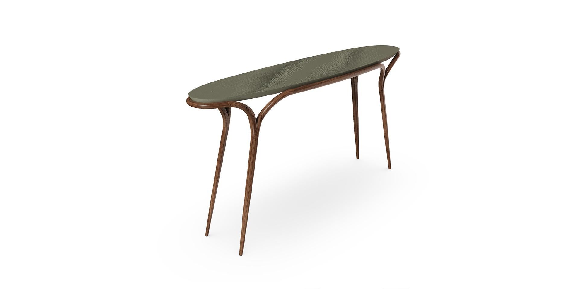 Hand-Crafted Haoussa Console by Alma de Luce For Sale