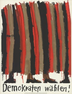 HAP Grieshaber 'Demokraten Wahlen' 1980- Serigraph
