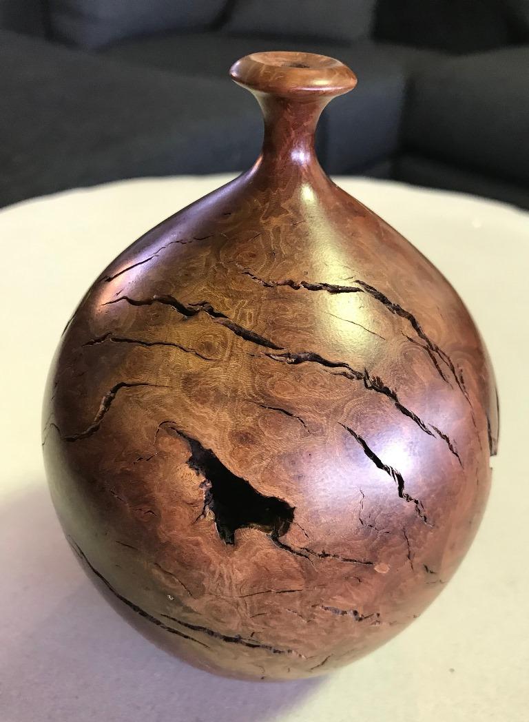 Hap Sakwa Burled Wood Turned Vase 4