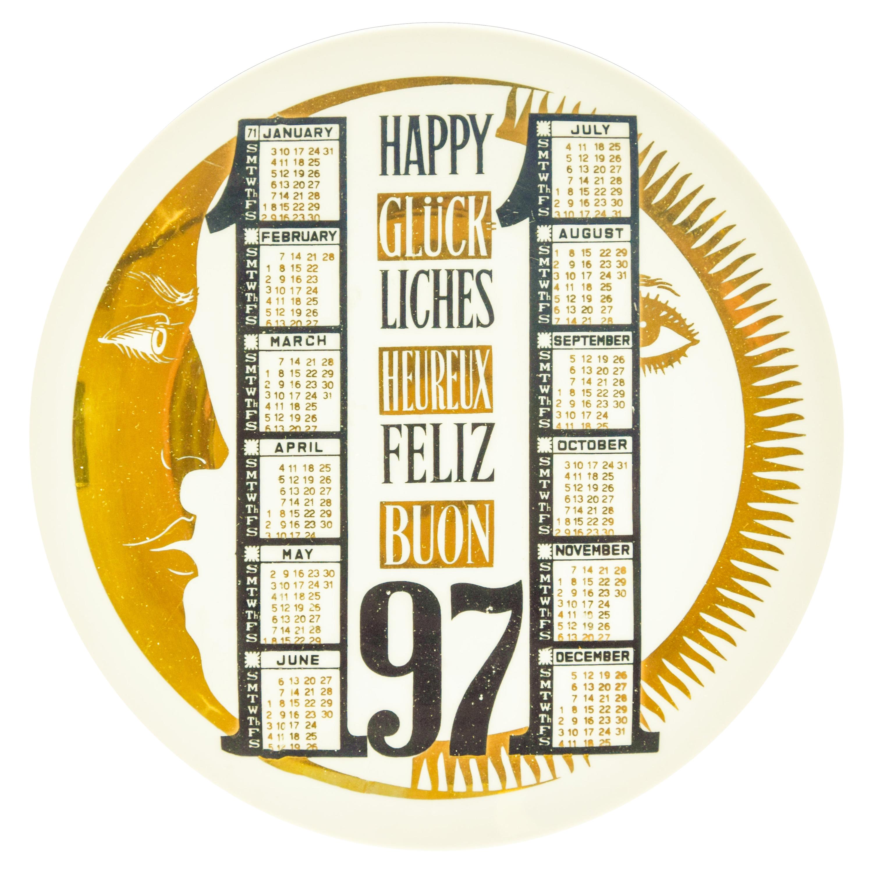 Happy 1971, Calendar Series by Piero Fornasetti, 1971 at 1stDibs 
