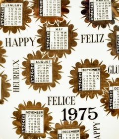 Happy 1975, Calendar Series by Piero Fornasetti, 1975
