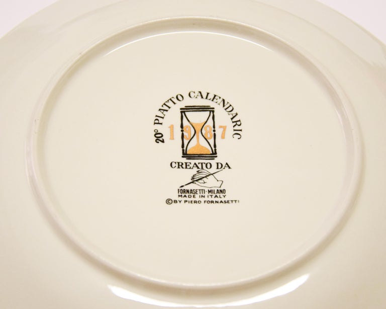 Happy 1987 Calendar Series By Piero Fornasetti 1987 At 1stDibs