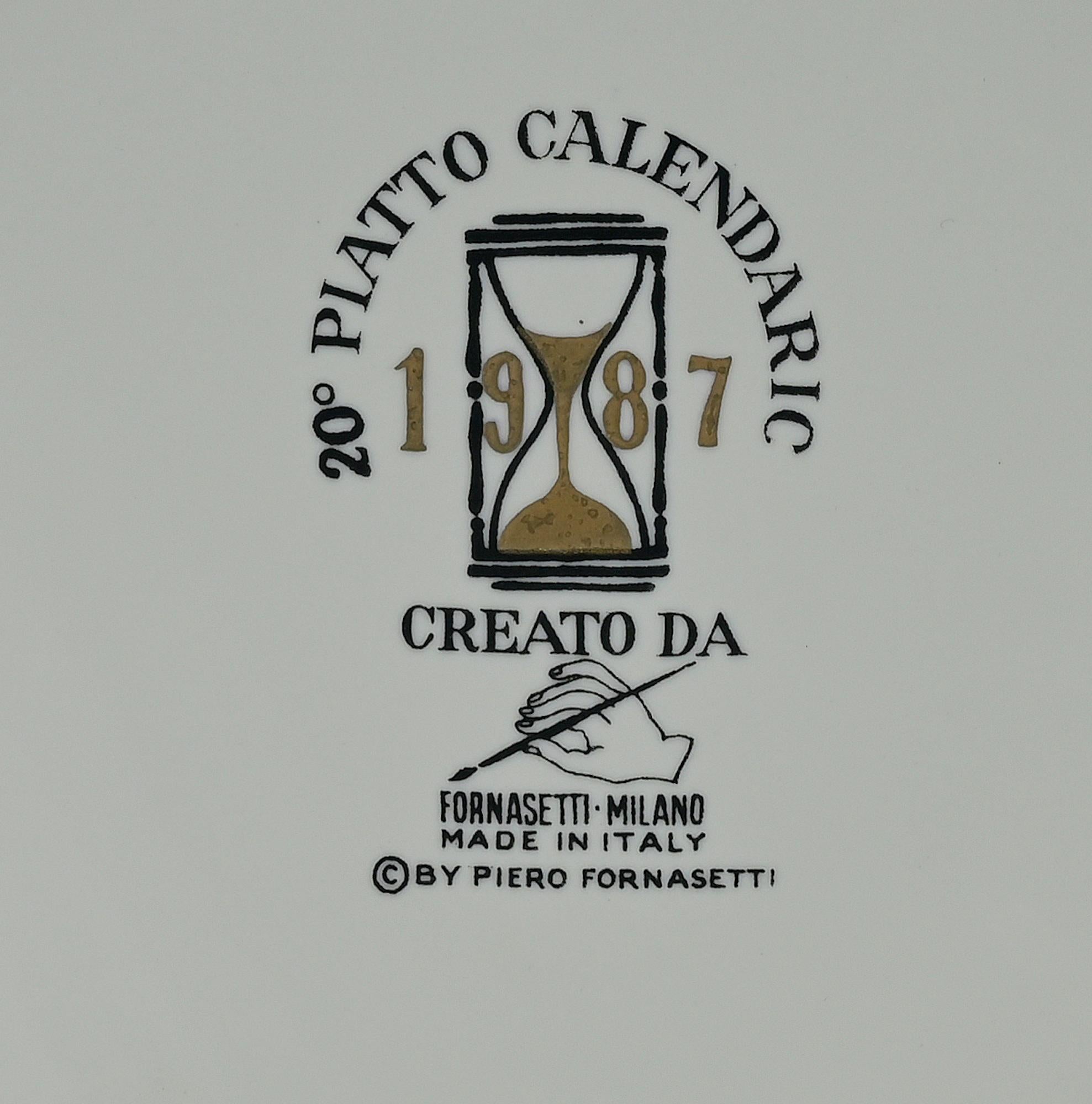 Happy 1987 - Calendario di Piero Fornasetti, 1987 In condizioni buone in vendita a Roma, IT
