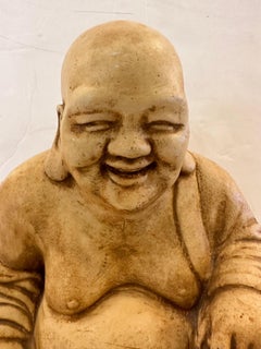Happy Cast Stone Buddha Sculpture