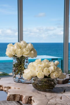 Happy Clear Cylinder Vase, Hand Blown Glass - Made to Order