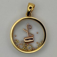 Happy Diamonds Musical Instrument Erhu Pendant in 18K Yellow, Rose, White Gold