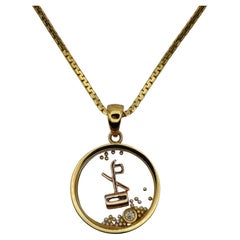 Happy Diamonds Musical Instrument Erhu Pendant in 18K Yellow, Rose, White Gold