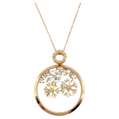 Happy Diamonds Snowflakes Pendant Necklace in 18K Rose, Yellow & White Gold