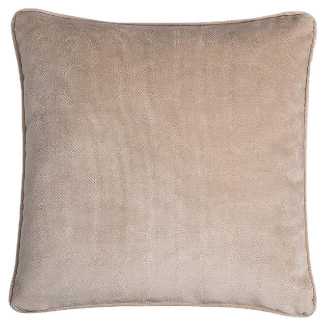 HAPPY FRAME Cuscino in velluto beige con profili beige