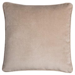 HAPPY FRAME Cuscino in velluto beige con profili beige