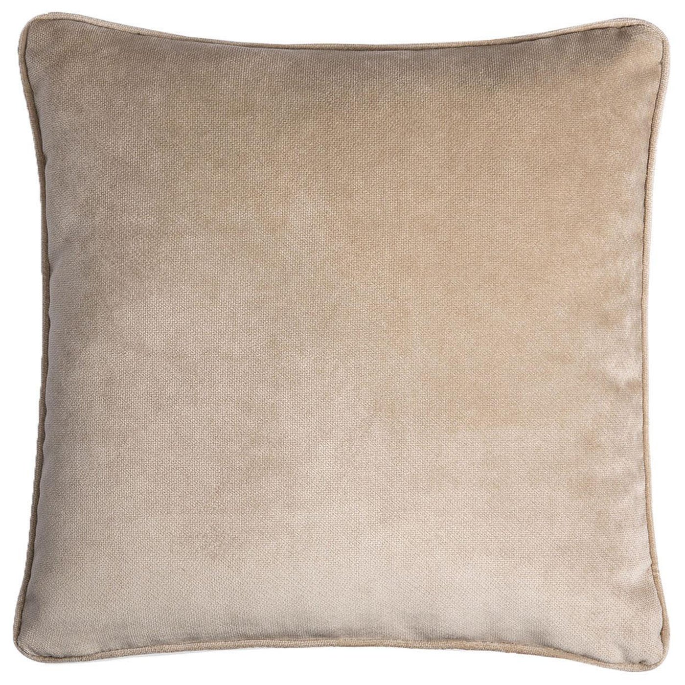 Cojín cuadrado de terciopelo beige Happy Frame en venta