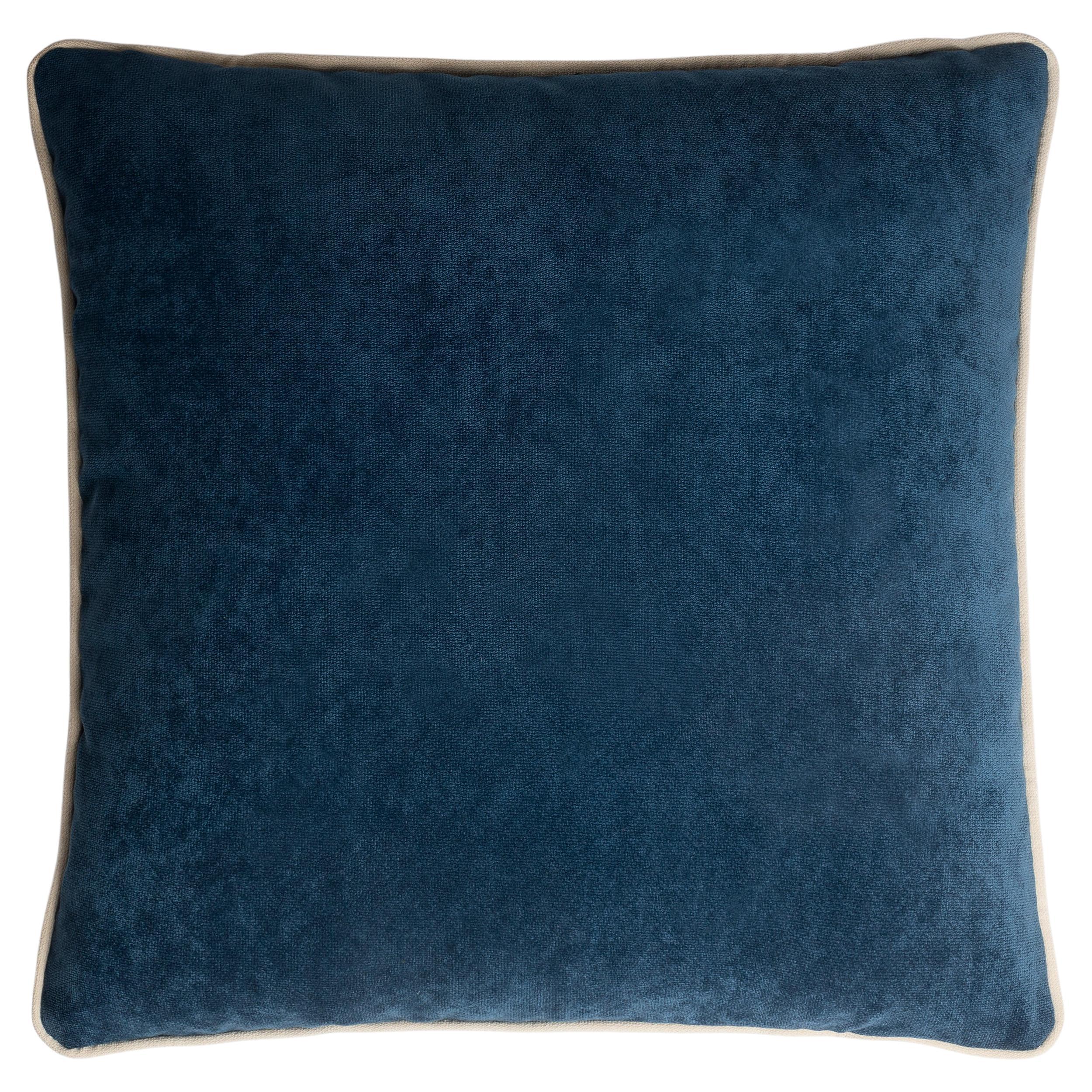 Happy Frame Velluto blu con cornice bianca in vendita