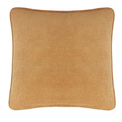 Happy Frame Camel Velvet Square Cushion