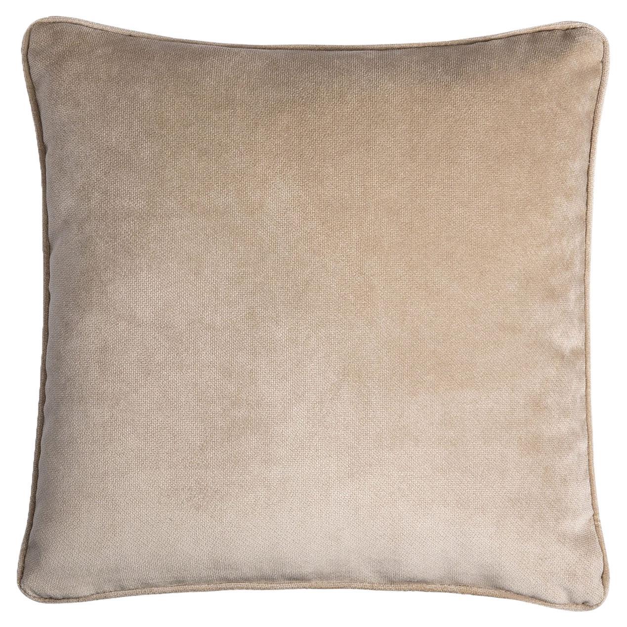 Happy Frame Gray Velvet Square Cushion en venta