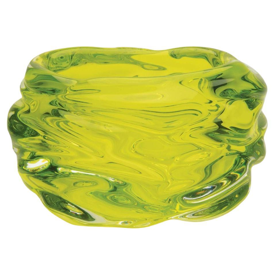 Happy Lime Bowl, Hand Blown Glass - Made to Order