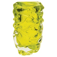 Happy Lime Cylinder Vase, Hand Blown Glass - Made to Order