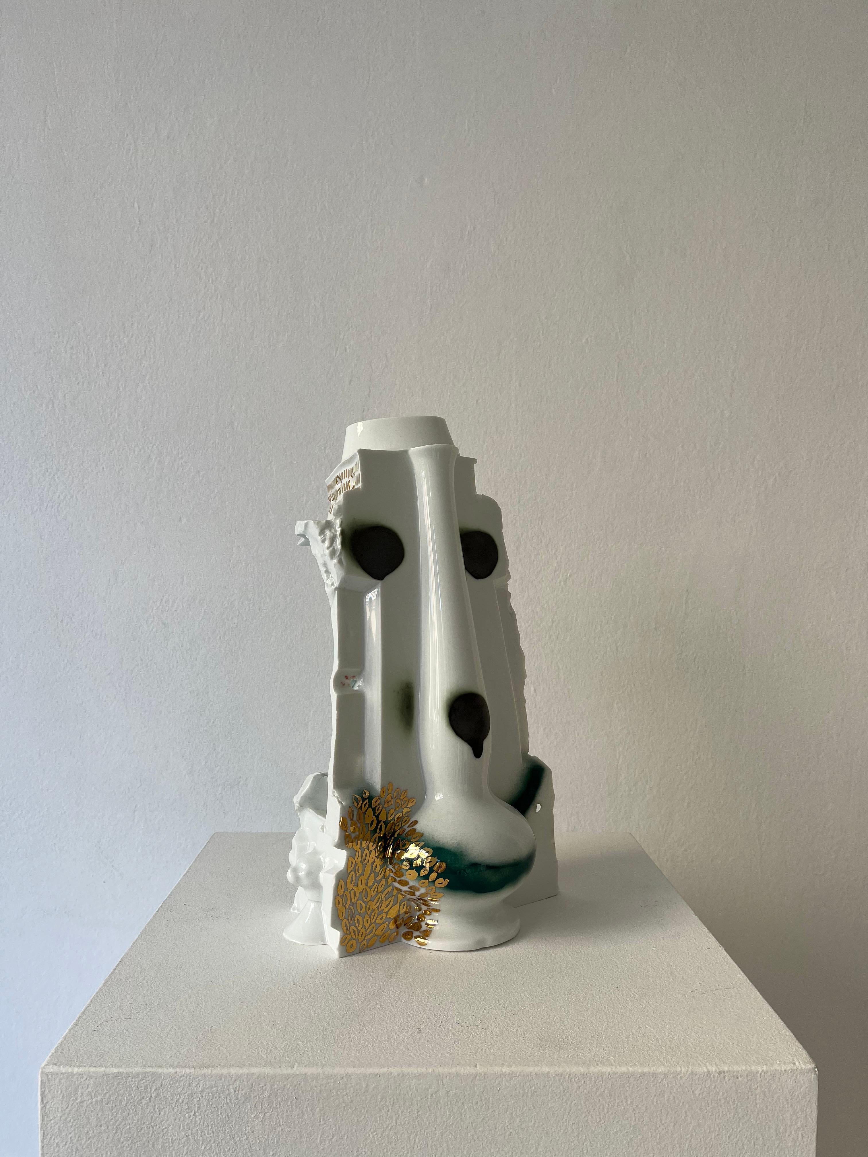 Vase « Happy lovers » décoré en porcelaine émaillée, série de 2 Neuf - En vente à Milano, IT