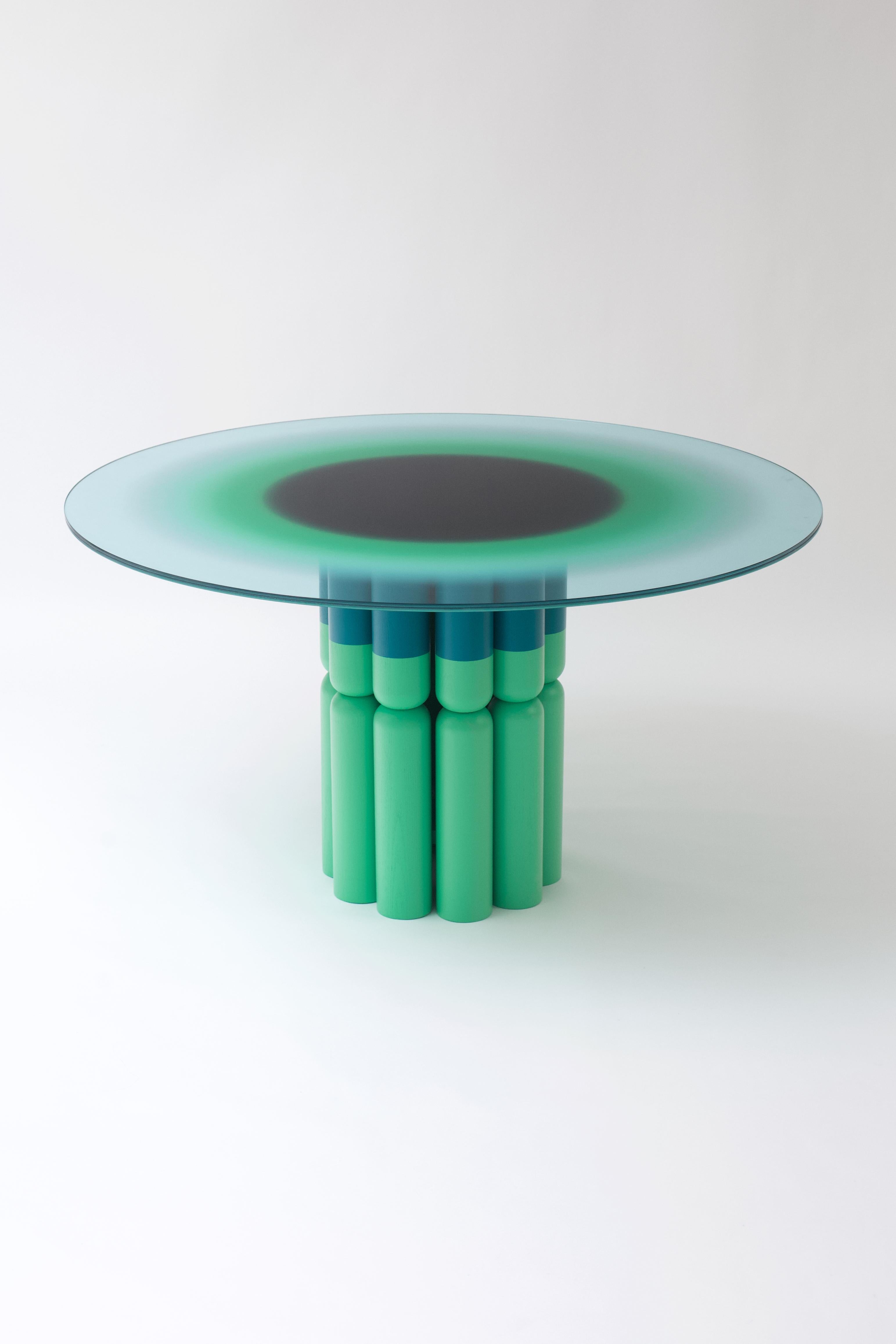 Glass Happy Meal, Unique Dining Table by STUDIO YOLK
