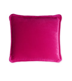 Happy Pillow Velvet Fuchsia with Fringes