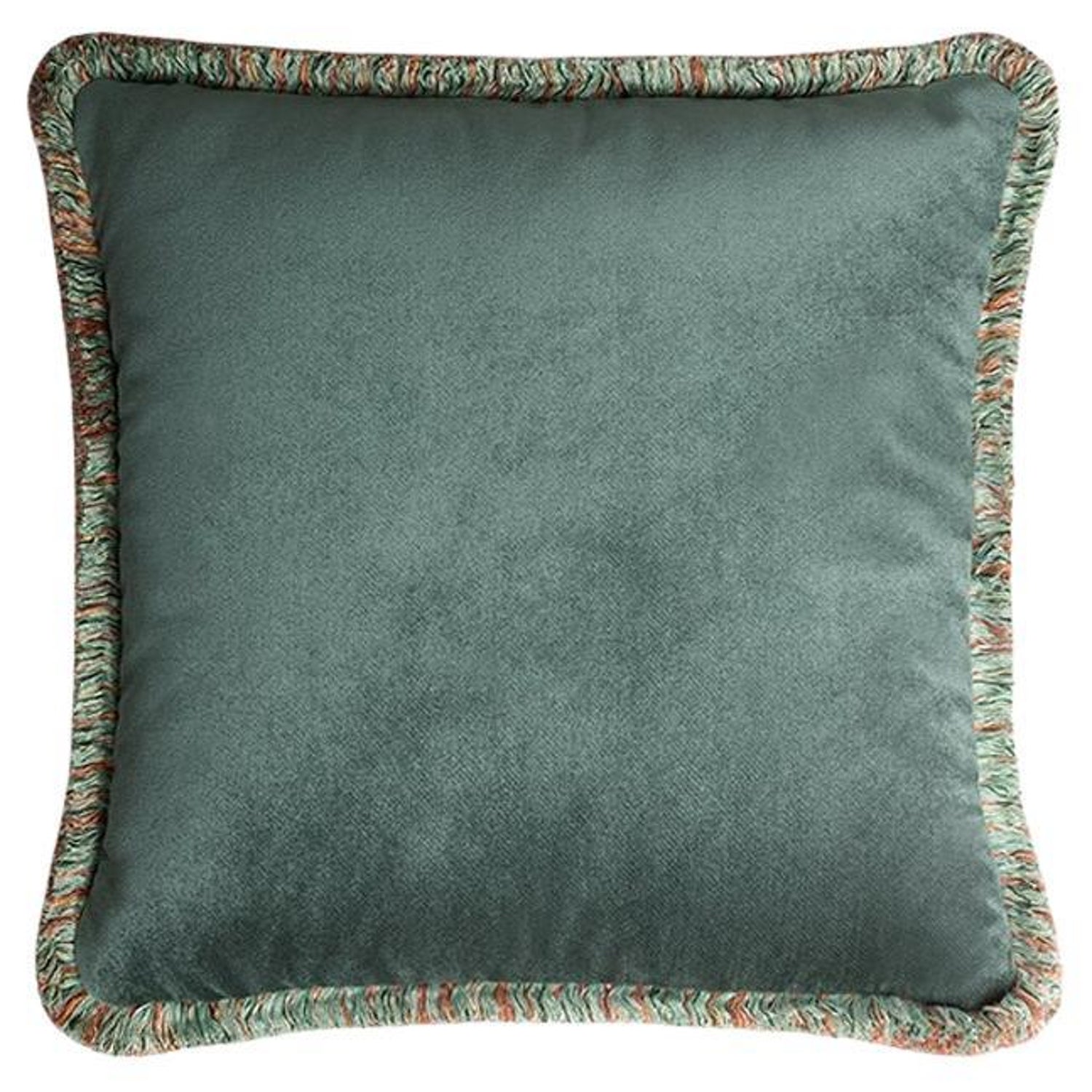 Velvet Plain Teal Coloured Cushion Whithout Frame For Sale at 1stDibs