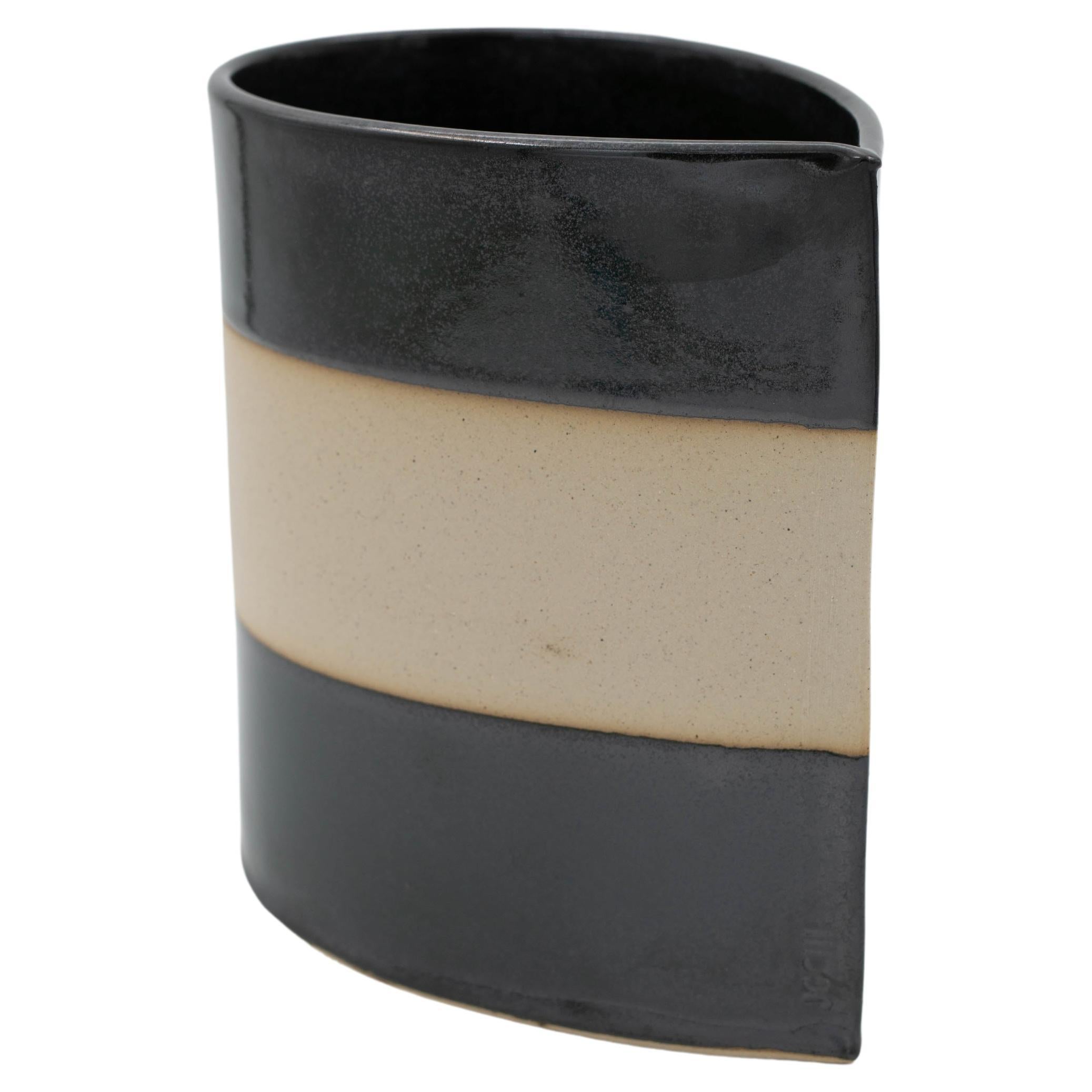Happy Tears Vase, Pewter-Metallic Glaze on Stoneware 'Small'