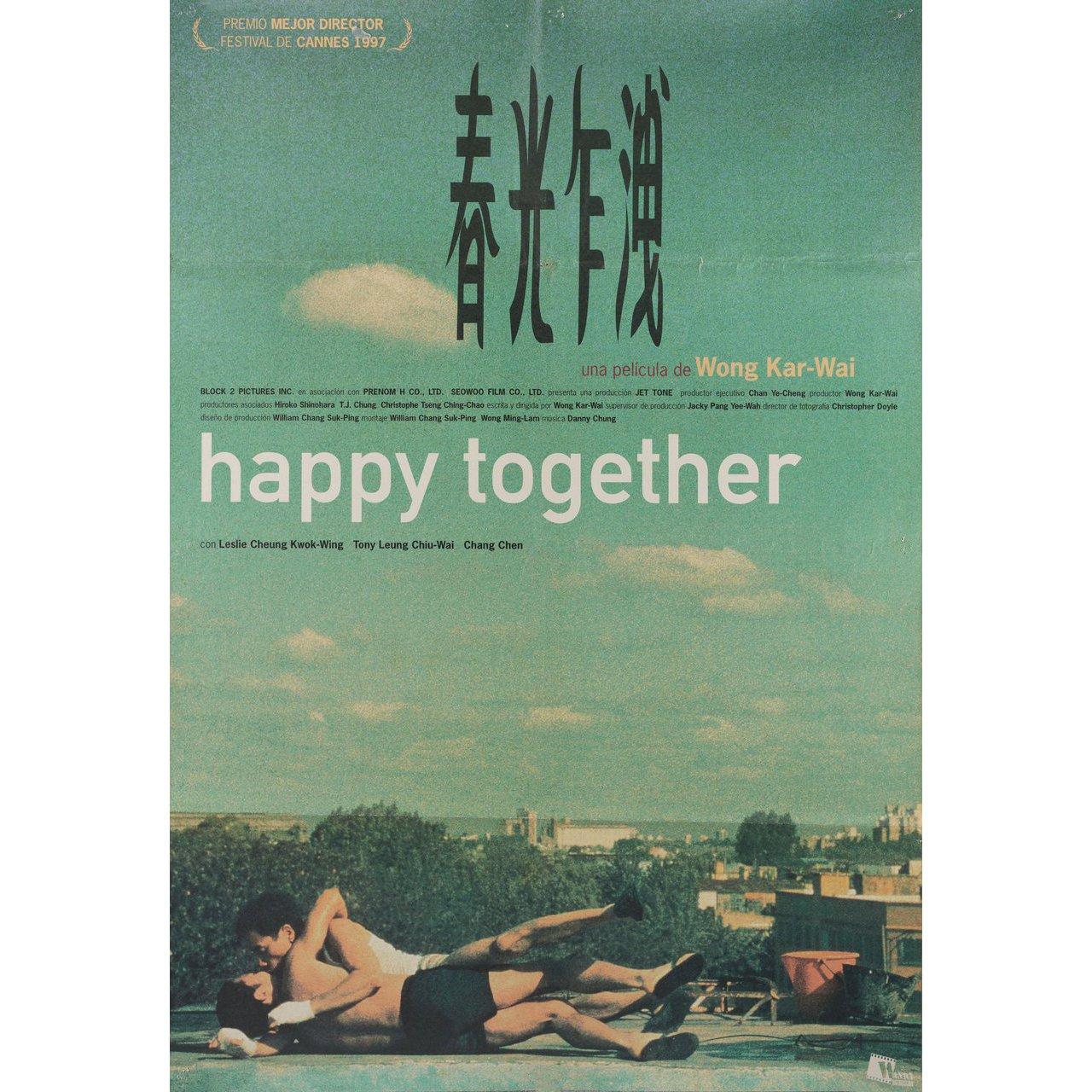 Original 1997 Spanish B1 poster for the film Happy Together (Chun gwong cha sit) directed by Kar Wai Wong with Leslie Cheung / Tony Chiu Wai Leung / Chen Chang / Gregory Dayton. Very Good-Fine condition, folded. Many original posters were issued