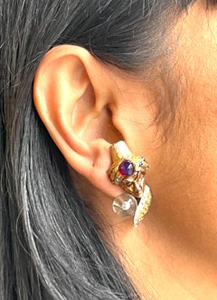 HAR clip-on earring GENIE Aladdin Crystal Ball Fortune Teller Fabulous Rare