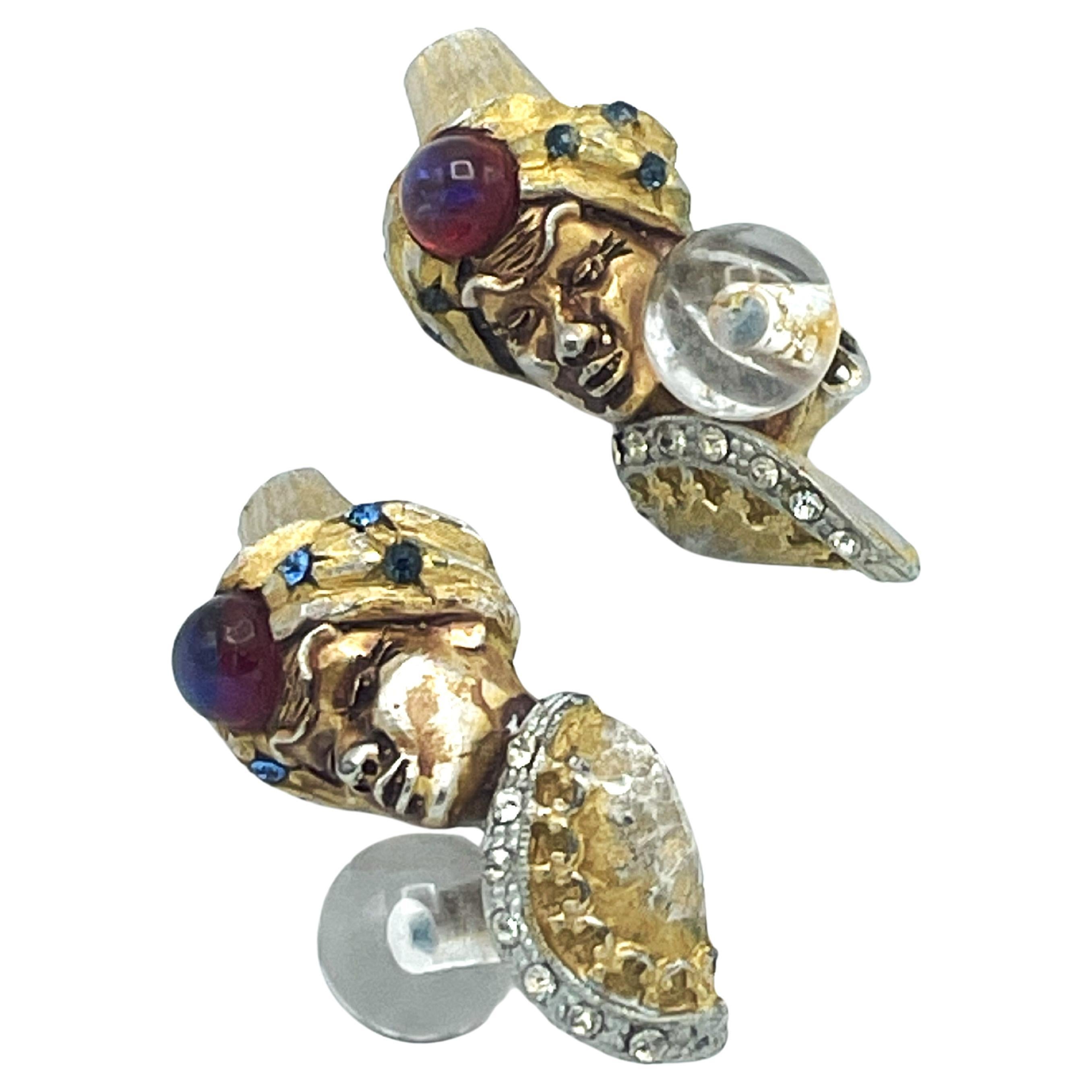 HAR Clip-on Ohrring GENIE Aladdin Kristallkugel- Fortune Teller Fabulous Seltener im Zustand „Gut“ im Angebot in Stuttgart, DE