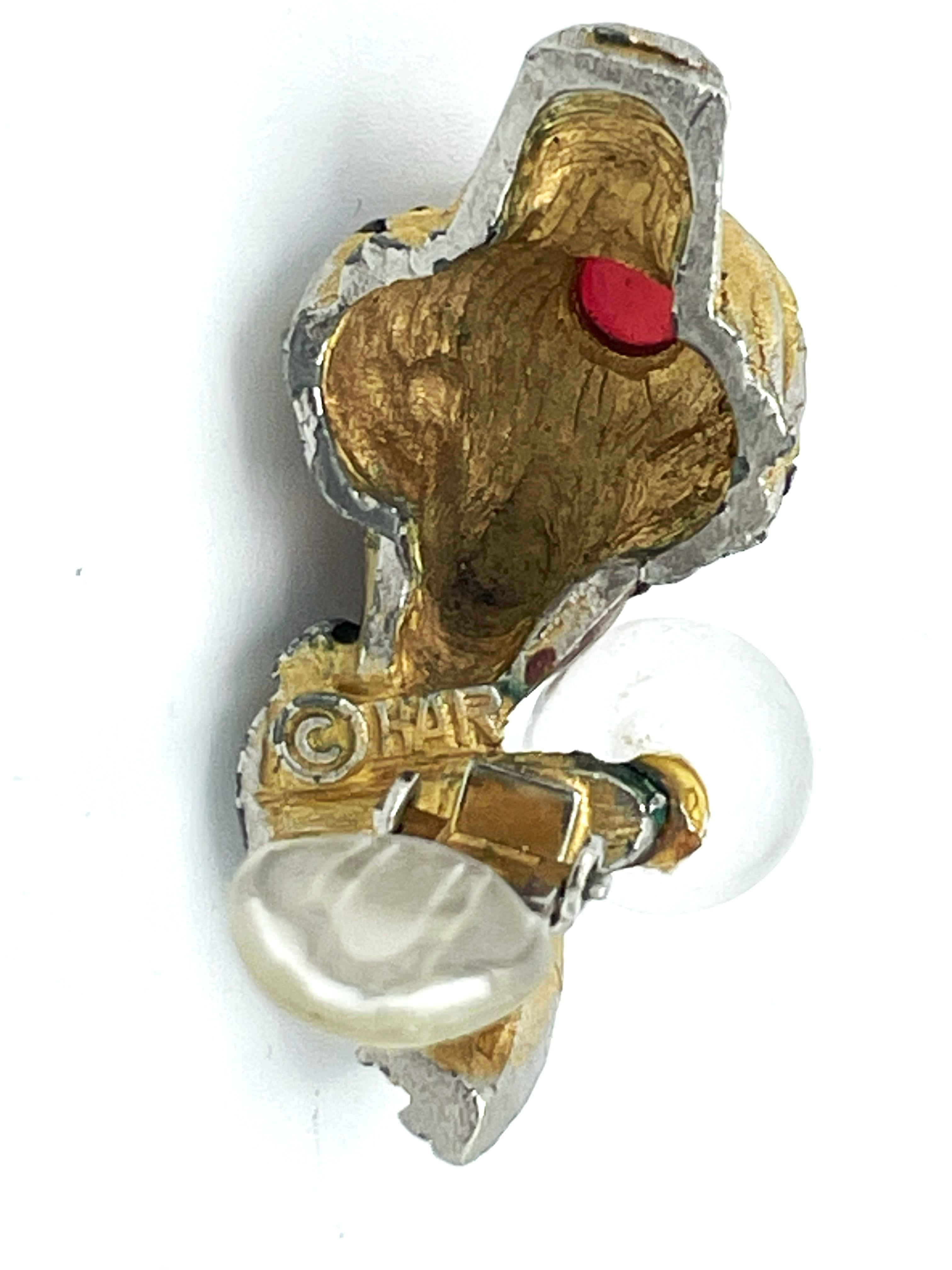 HAR Clip-on Ohrring GENIE Aladdin Kristallkugel- Fortune Teller Fabulous Seltener im Angebot 1