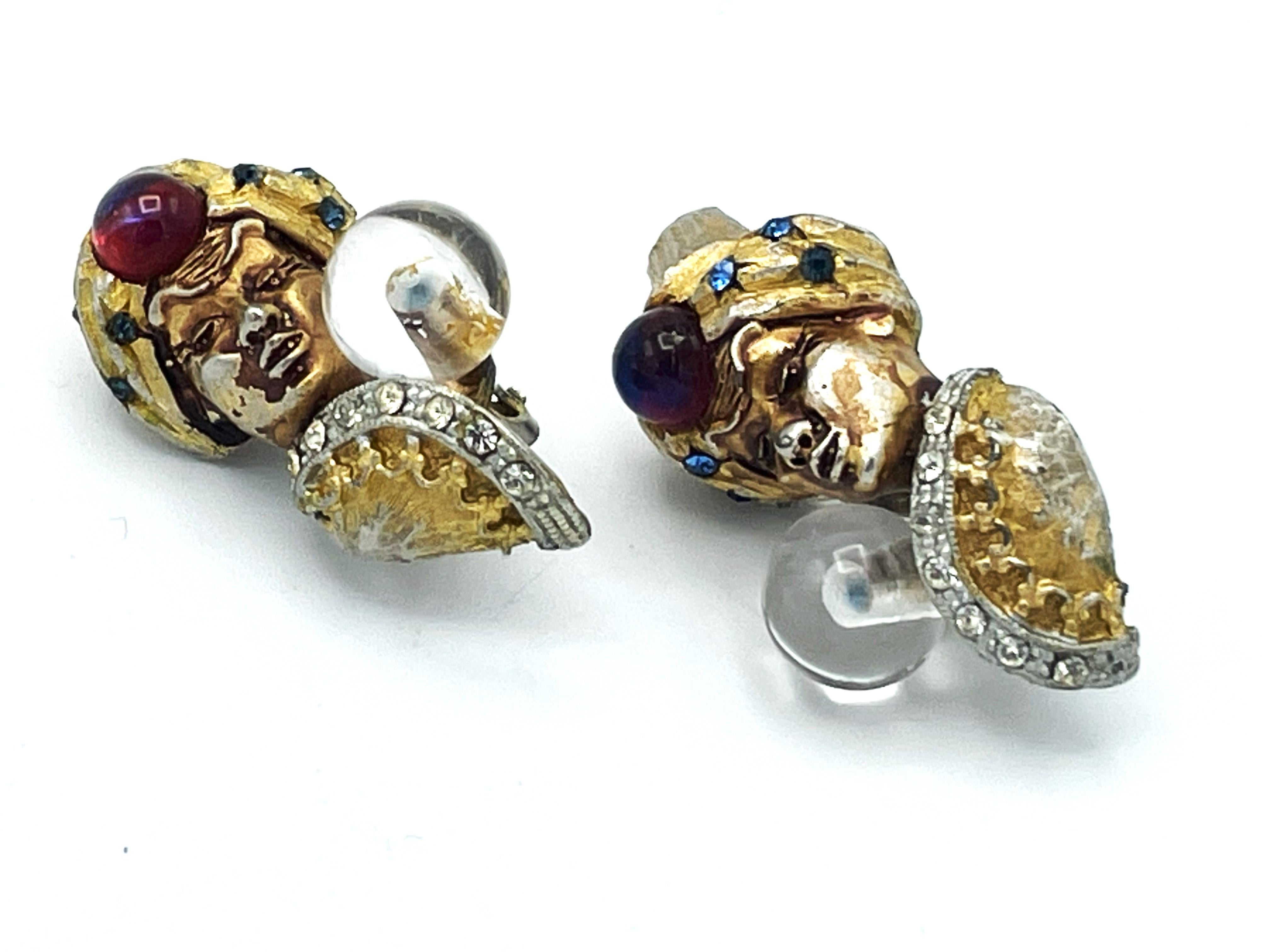 HAR Clip-on Ohrring GENIE Aladdin Kristallkugel- Fortune Teller Fabulous Seltener im Angebot 2