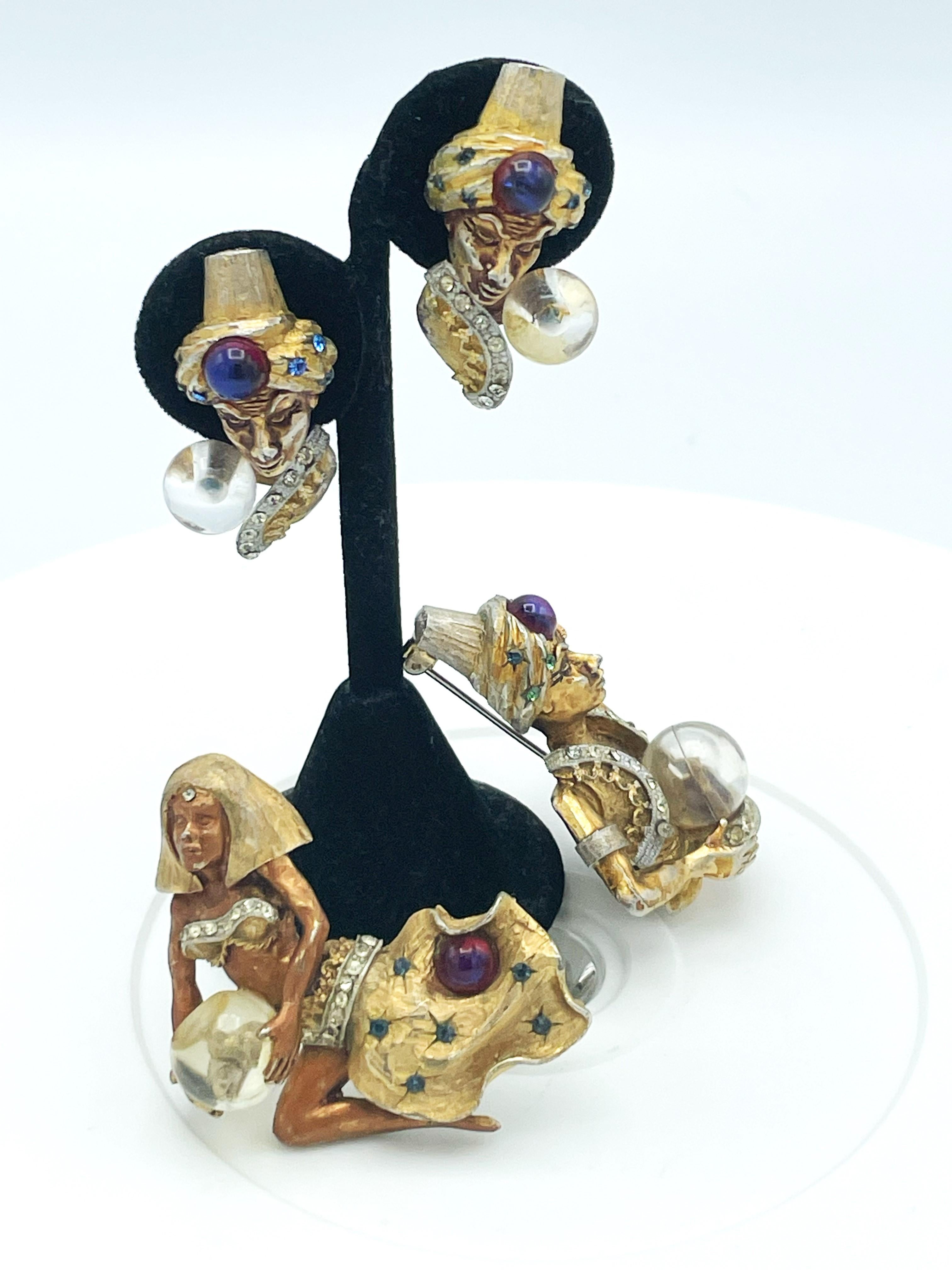HAR Clip-on Ohrring GENIE Aladdin Kristallkugel- Fortune Teller Fabulous Seltener im Angebot 3