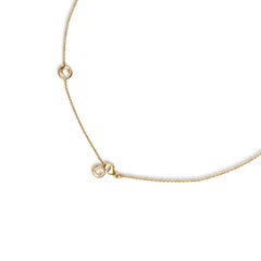 Harakh Collar Estación Mandala de Diamantes Incoloros de 5/8 Quilates en Oro Amarillo de 18 KT