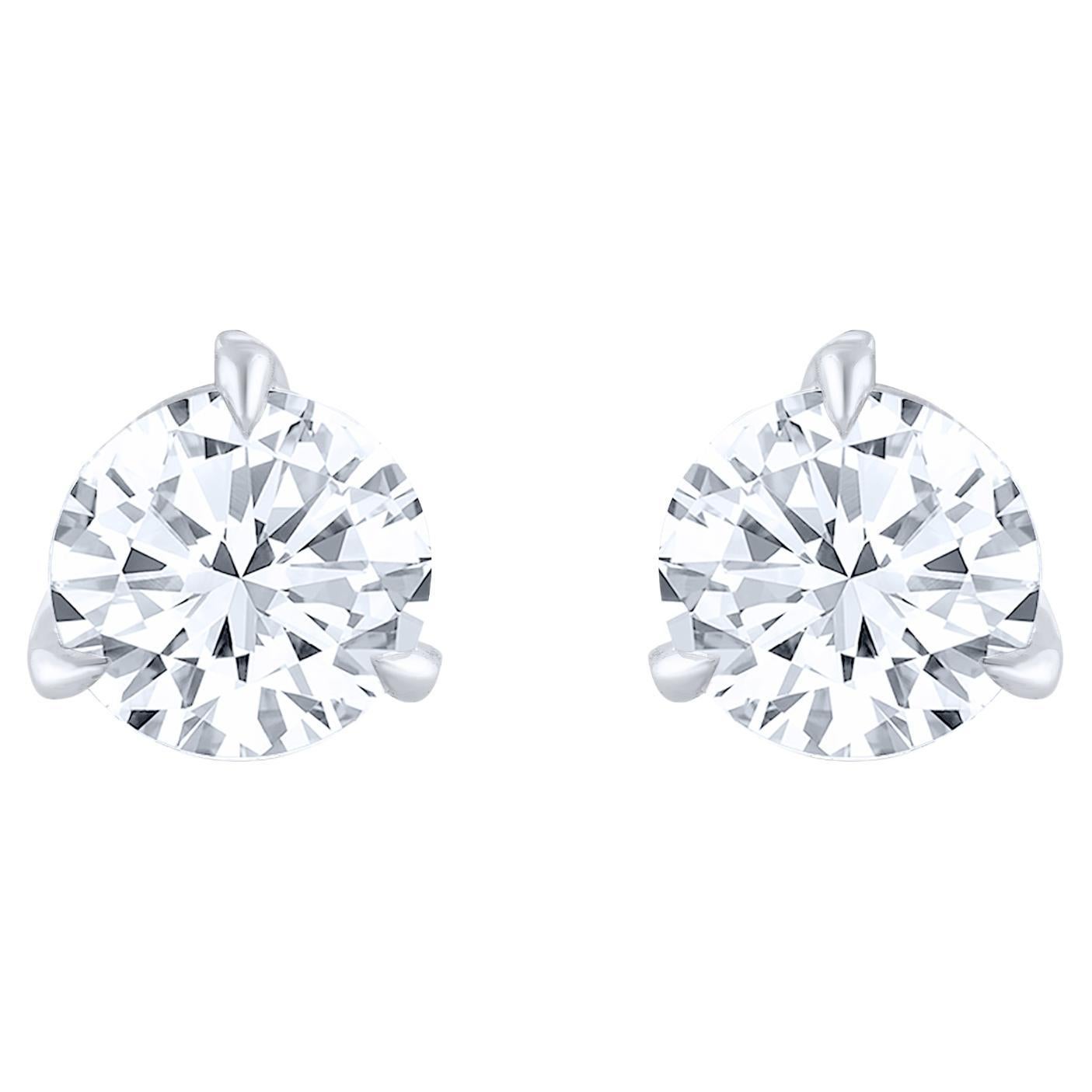 Harakh 0.83 Carat DF Color IFVS Clarity 18 Kt Diamond Stud Earrings