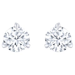Harakh 0.60 Carat F Color VS2 Clarity 18 Kt Diamond Stud Earrings