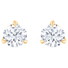 Harakh 0.62 Carat D-F Color IF-VS Clarity 18 Kt Diamond Stud Earrings