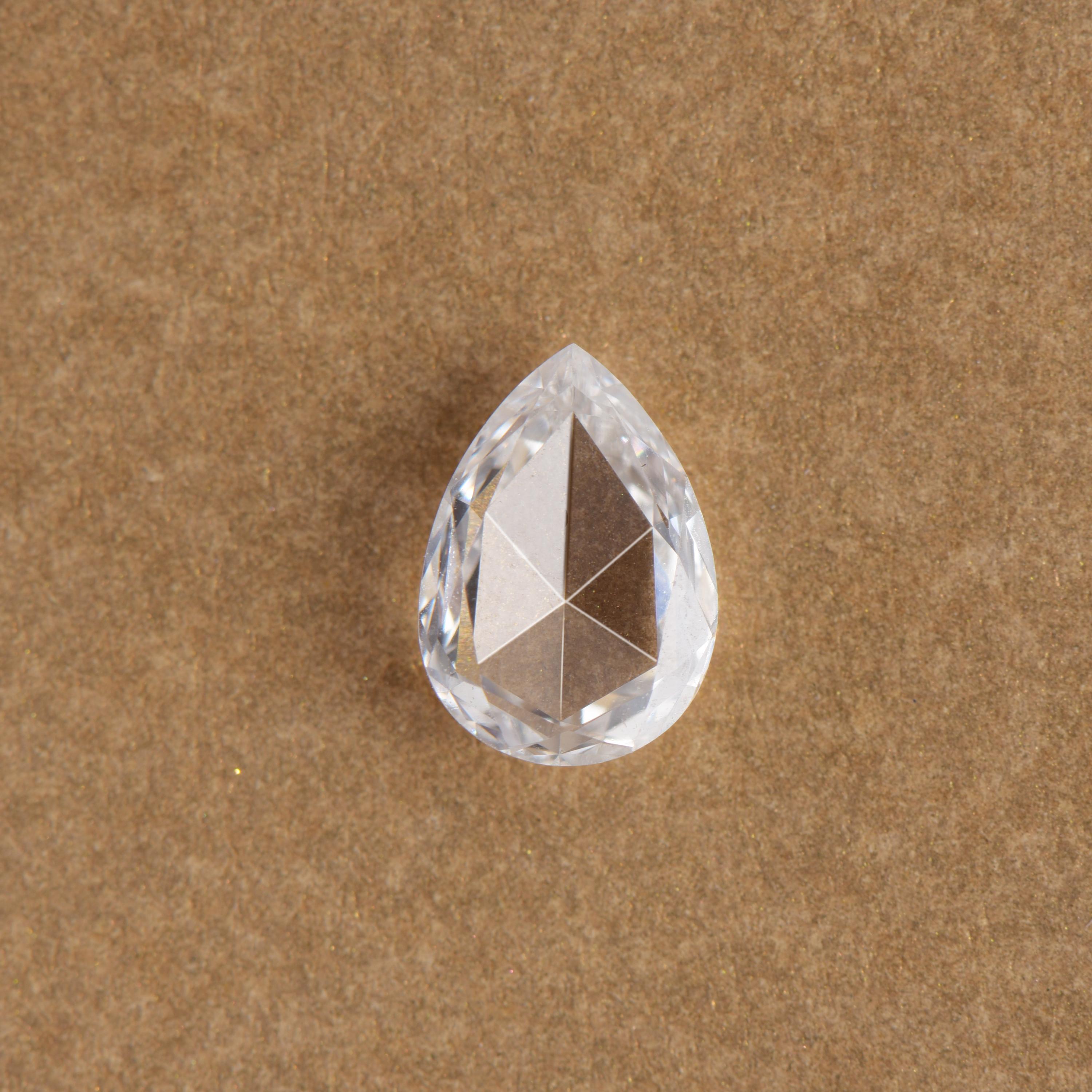 Harakh 0,82 Karat F Farbe, VS1 Reinheit Rosenschliff Birne Solitär Diamant (Moderne) im Angebot