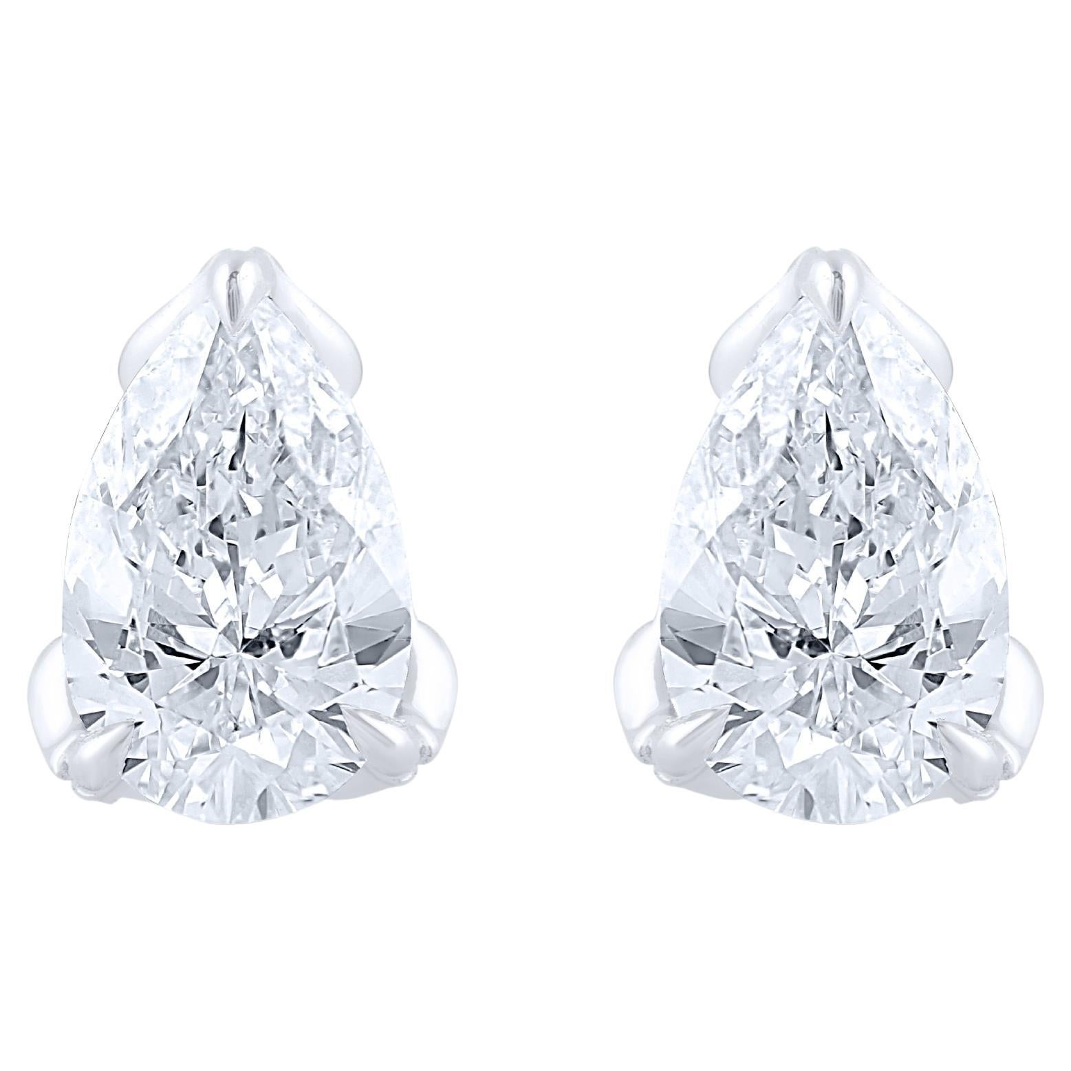 Harakh 0.60 Carat DF Color IFVS Clarity 18 Kt Diamond Stud Earrings