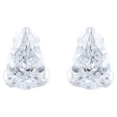 Harakh 0.83 Carat D-F Color IF-VS Clarity 18 Kt Diamond Stud Earrings
