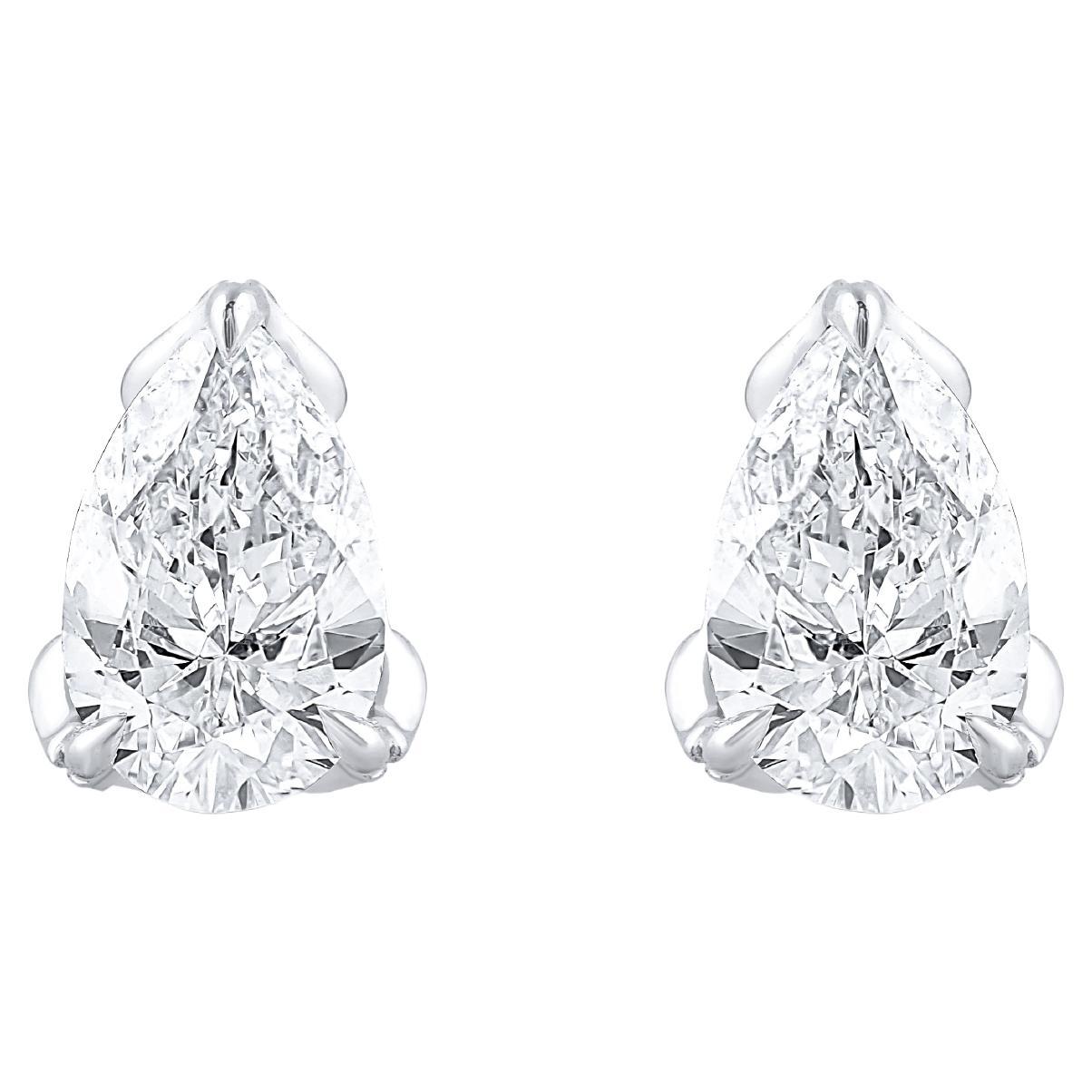 HARAKH 0.75 Carat Diamonds F Color VS2 Clarity 18 KT Gold Stud Earrings