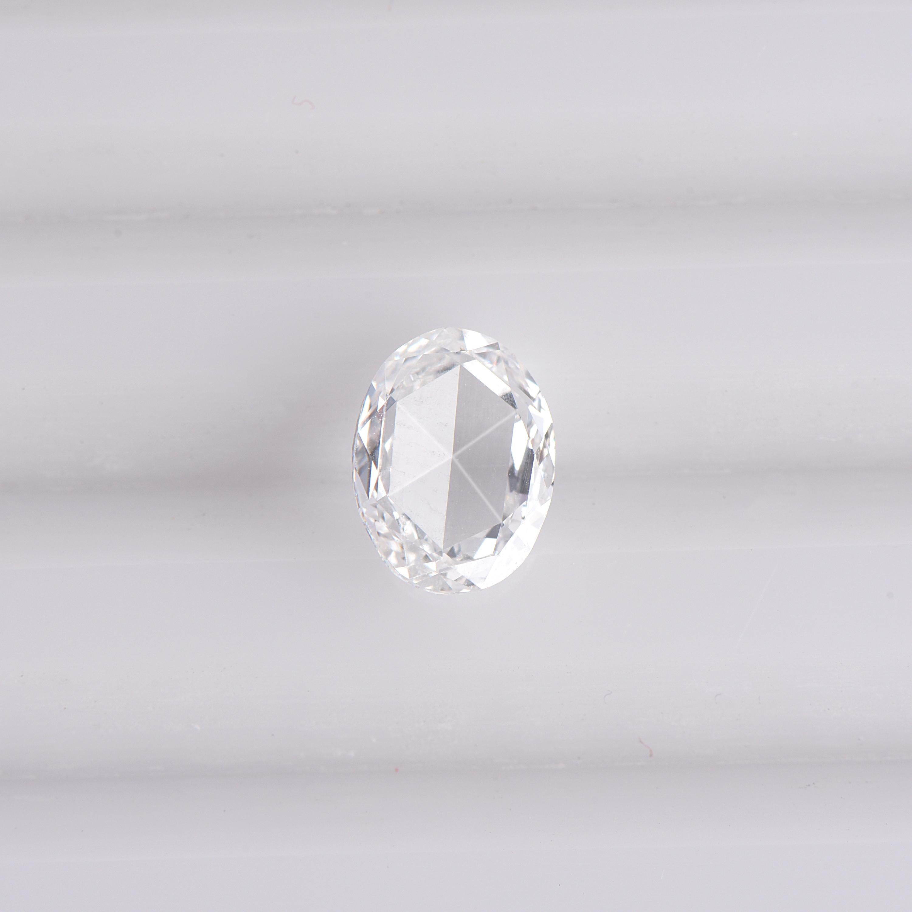 Moderne Harakh, diamant solitaire ovale de 0,85 carat de couleur F et clarté VS en vente