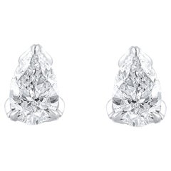 Harakh 1 Carat Colorless Diamonds F Color VS2 Clarity 18 KT Gold Stud Earrings