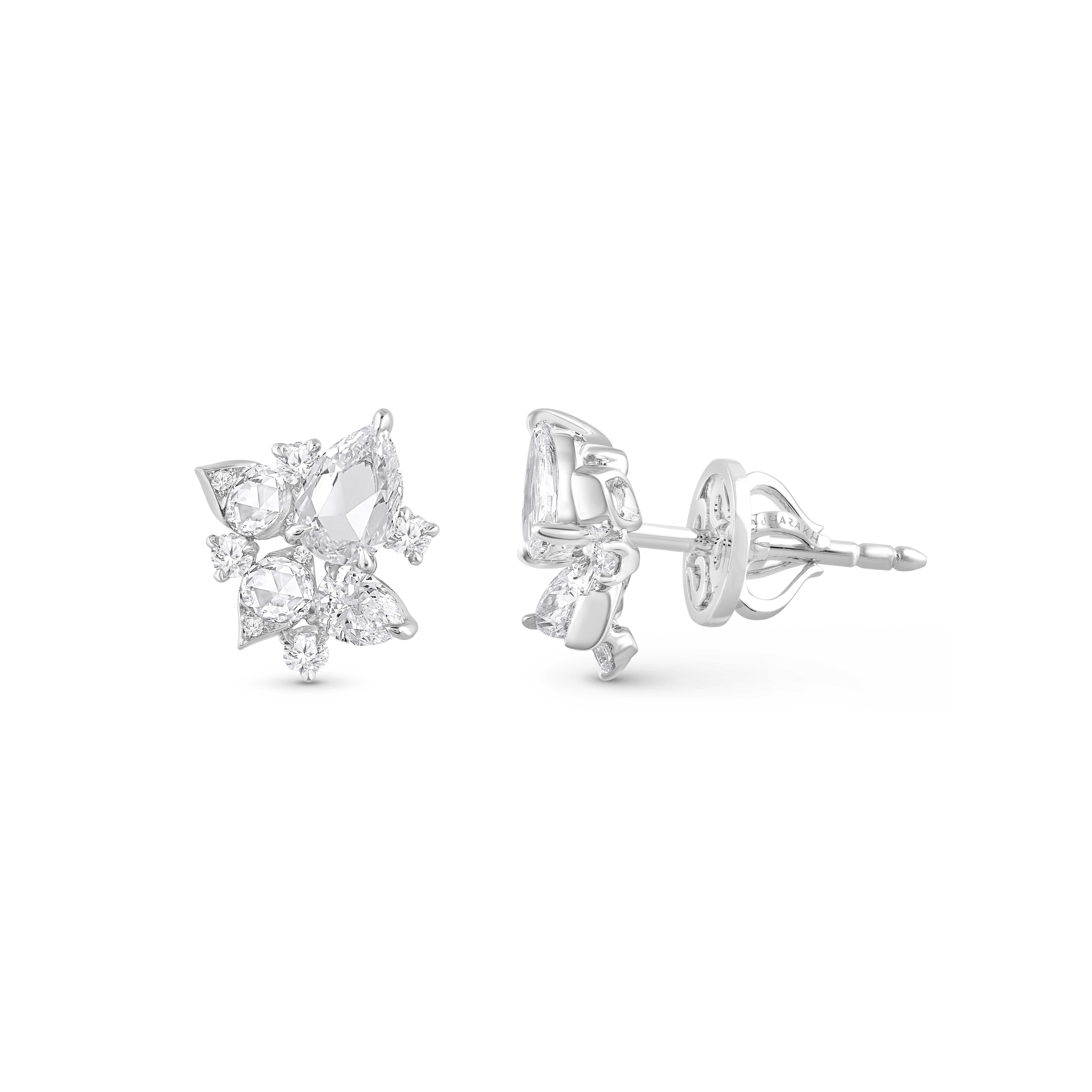 Inspired by sacred symbols that invoke peace and divinity, these elegant stud earrings from the Mandala Collection embody spiritual symmetry and grace. Meticulously crafted in 18K white gold, the design showcases a harmonious blend of brilliant-cut