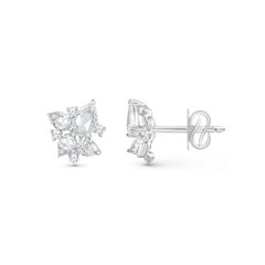 Orecchini Mandala in oro bianco 18KT con diamante incolore HARAKH 1 1/2 CT