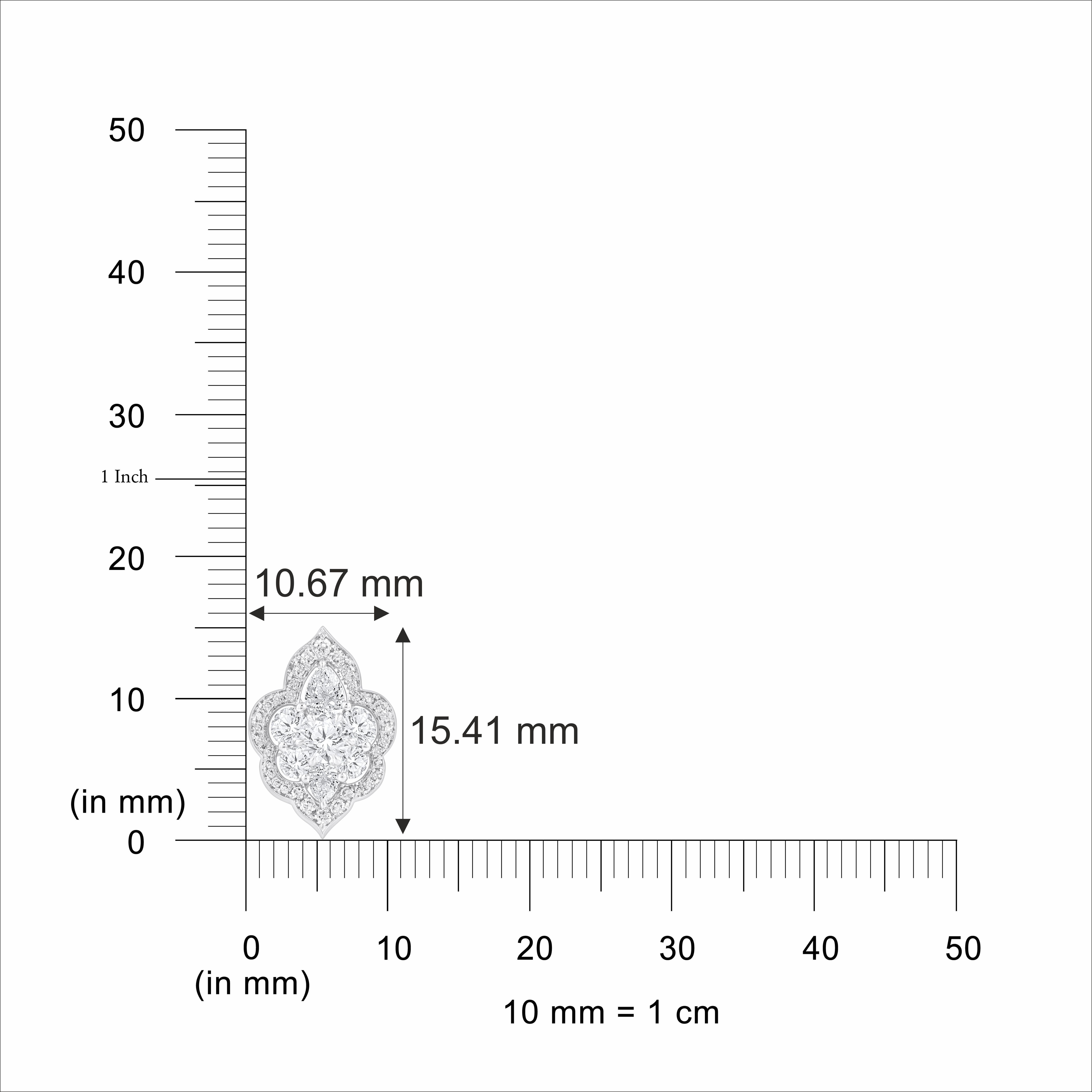 Moderno Orecchini Mandala in oro bianco 18KT con diamante incolore HARAKH 1 1/2 CT in vendita
