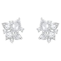 Orecchini Mandala in oro bianco 18KT con diamante incolore HARAKH 1 1/2 CT