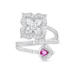 HARAKH 1 1/2 CT Colorless Diamond and Ruby Thread of Connection Mandala Ring