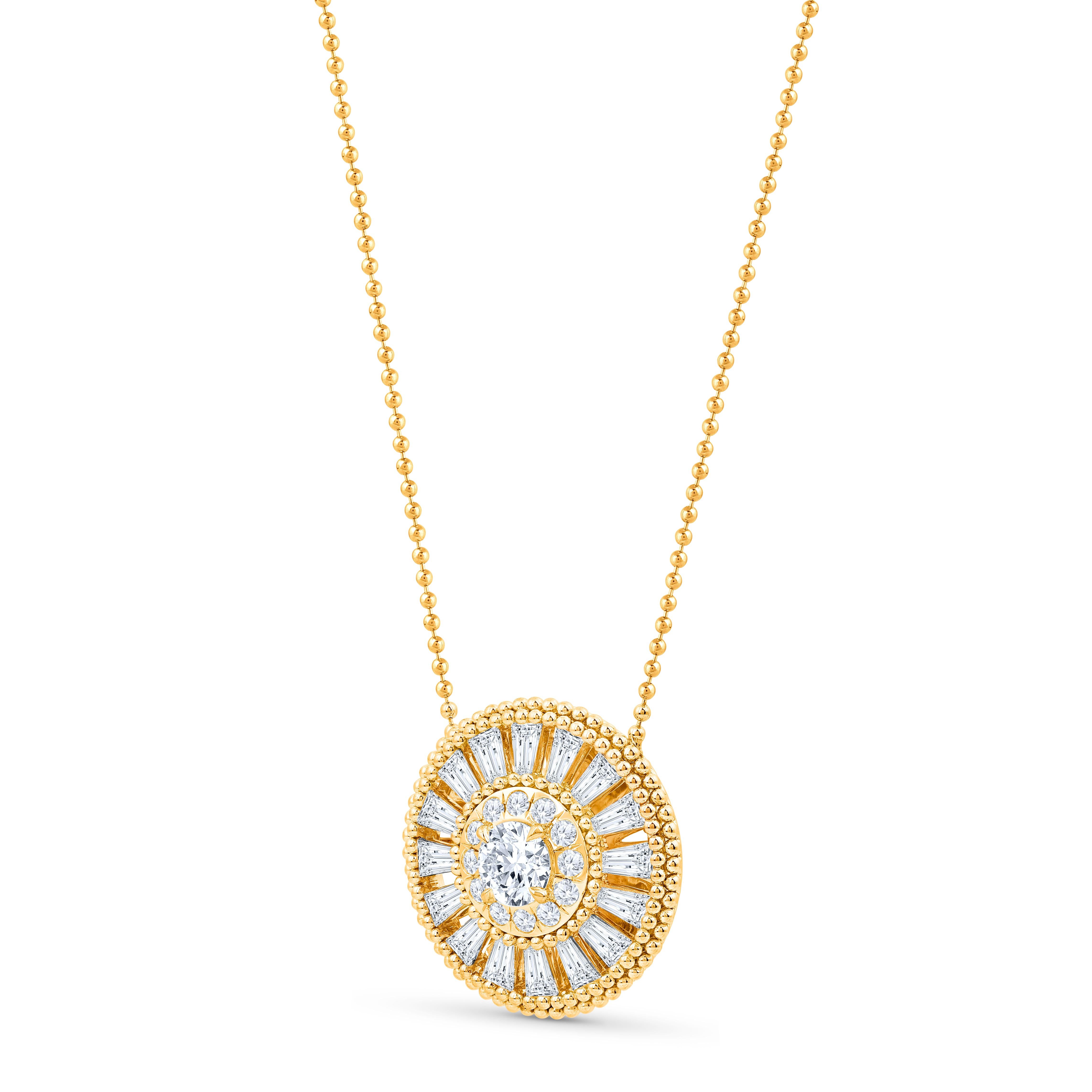Inspired by the Journey of the sun’s rays traveling through space and time to brighten our world. An artisanal form of embroidery known as pota is recreated especially for gold using delicate handmade granulations 

Meticulously crafted in 18kt