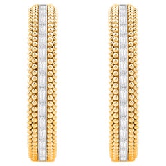 HARAKH 1 1/2 CT Natural Colorless Diamond Baguette Hoop Earrings