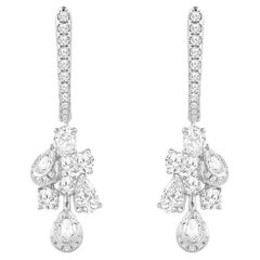 HARAKH 1 1/2 CT Natürlicher farbloser Diamant Brillant 
Rosenschliff Ohrringe