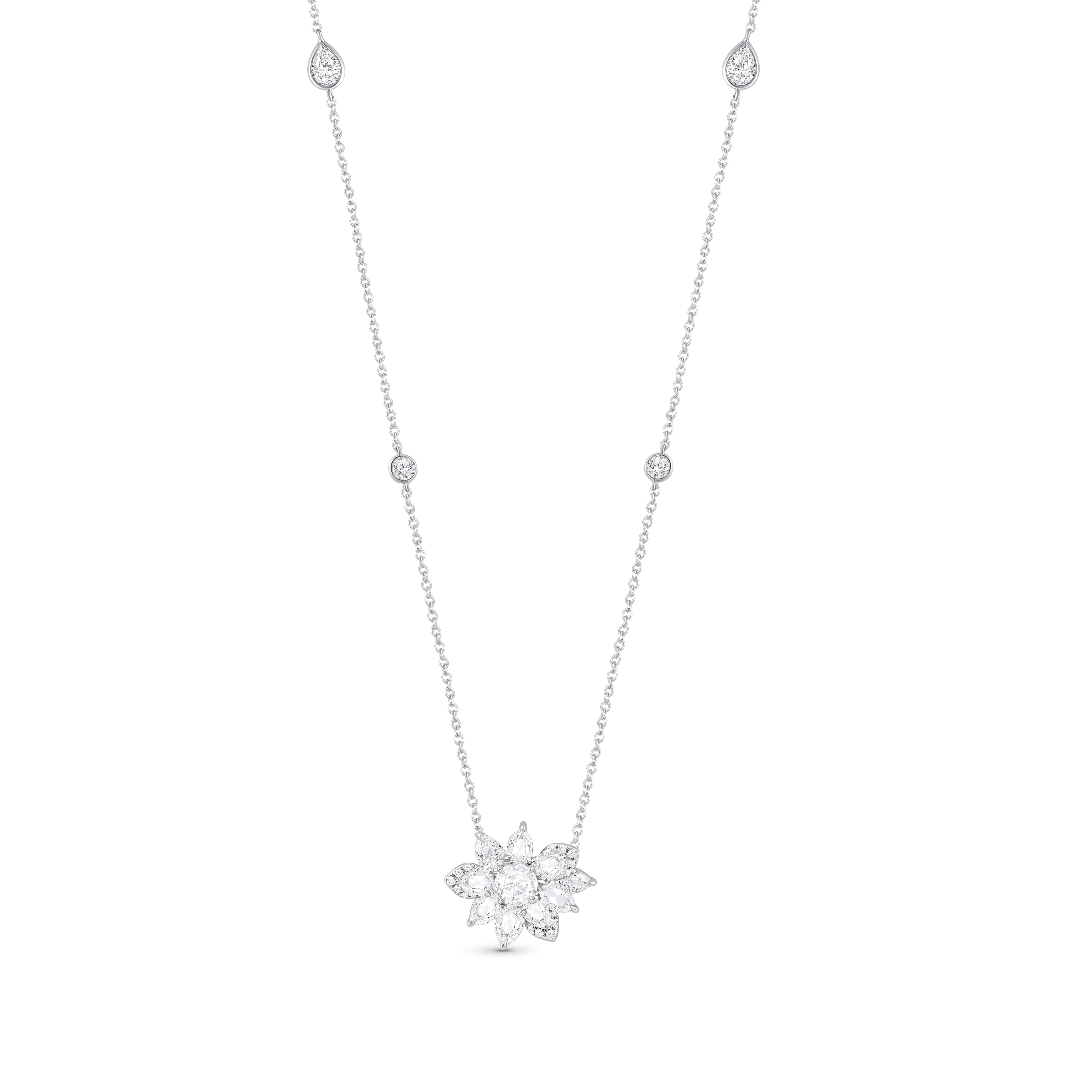 Inspired by the JOY of experiencing a gushing waterfall, these exquisite and elegant necklaces from the Cascade Collection are brilliant & rose-cut, dripping delicately. 

Beautifully designed, this necklace will surely add a touch of opulence to